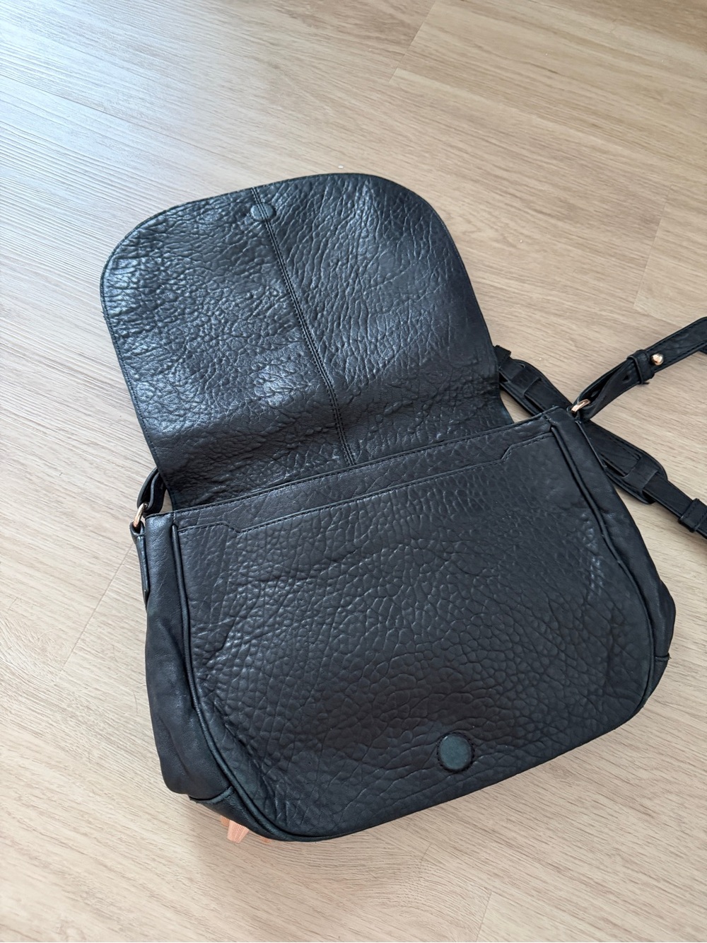 Alexander Wang Lia Black Crossbody Saddle Bag with Studs - Picture 3 of 5